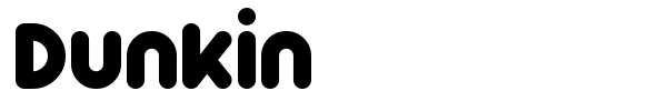 Dunkin font preview